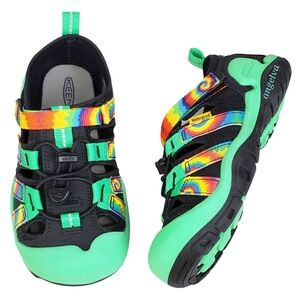 New Keen child girl knotch creek sandals sneakers tie dye green waterproof